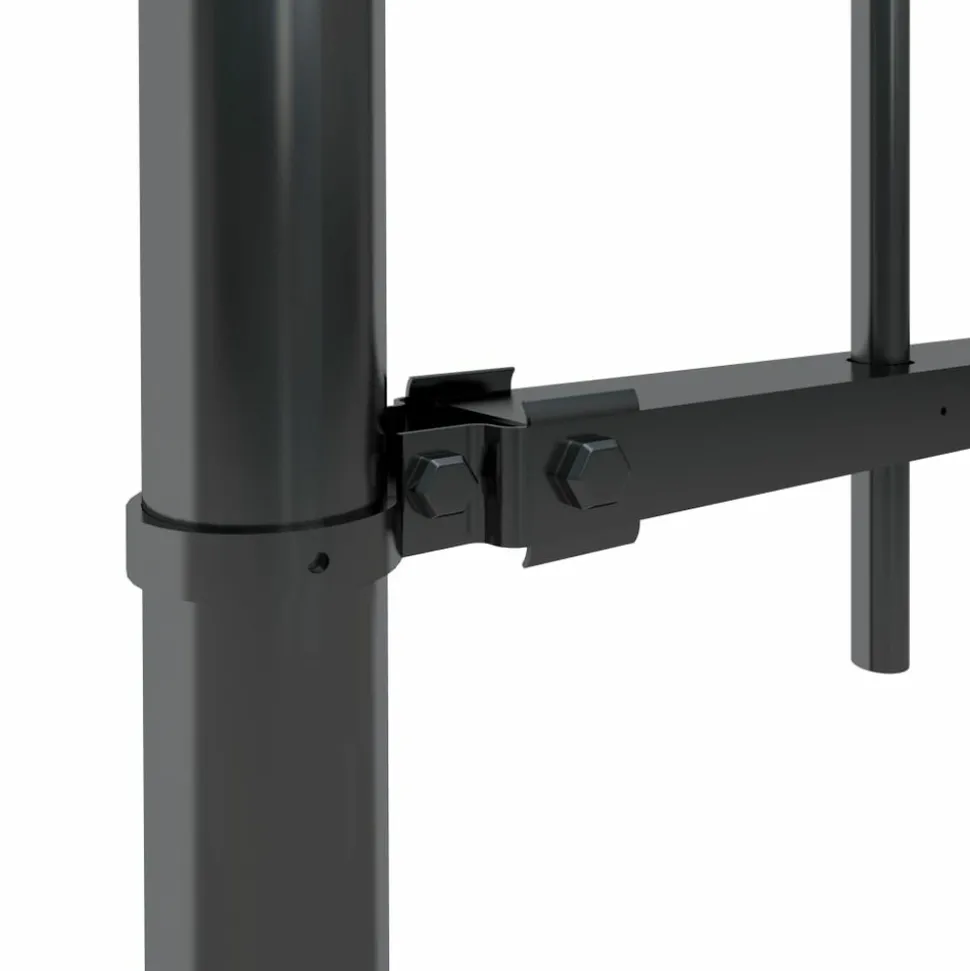 MAISON EXCLUSIVE - Clôture de jardin avec arceau en acier 1603,5 x 100 cm noir