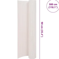 MAISON EXCLUSIVE - Clôture de jardin double face 90 x 300 cm blanc