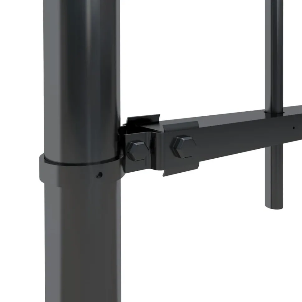 MAISON EXCLUSIVE - Clôture de jardin avec dessus en forme de lance en acier 1248 x 80 cm noir