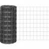 MAISON EXCLUSIVE - Clôture euro acier 25 x 0,8 m gris
