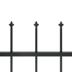 MAISON EXCLUSIVE - Clôture de jardin avec dessus en forme de lance en acier 892,5 x 100 cm noir