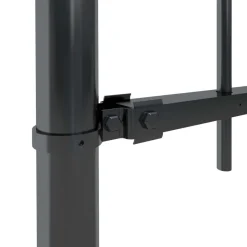MAISON EXCLUSIVE - Clôture de jardin avec arceau en acier 1248 x 80 cm noir