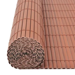 MAISON EXCLUSIVE - Clôture de jardin double face pvc 90 x 300 cm marron