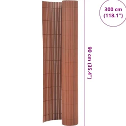 MAISON EXCLUSIVE - Clôture de jardin double face pvc 90 x 300 cm marron