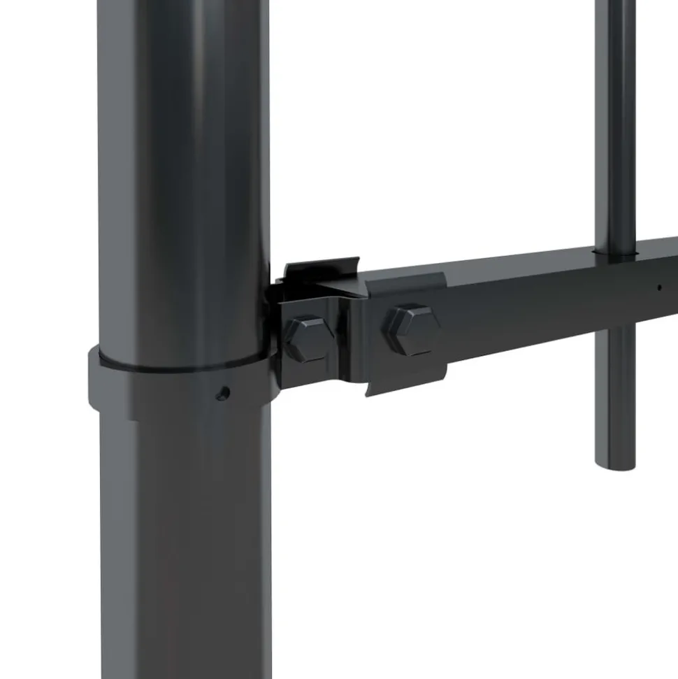 MAISON EXCLUSIVE - Clôture de jardin avec dessus en forme de lance en acier 537 x 120 cm noir