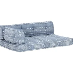 MAISON EXCLUSIVE - Coussin de canapé palette indigo tissu patchwork