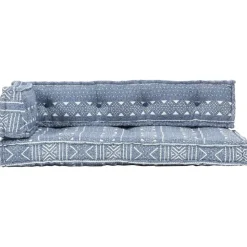 MAISON EXCLUSIVE - Coussin de canapé palette indigo tissu patchwork