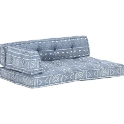 MAISON EXCLUSIVE - Coussin de canapé palette indigo tissu patchwork