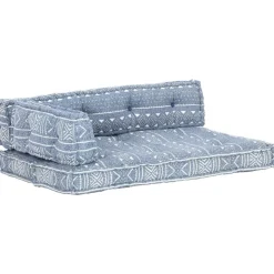 MAISON EXCLUSIVE - Coussin de canapé palette indigo tissu patchwork