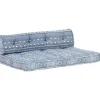 MAISON EXCLUSIVE - Coussin de canapé palette indigo tissu patchwork