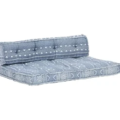 MAISON EXCLUSIVE - Coussin de canapé palette indigo tissu patchwork