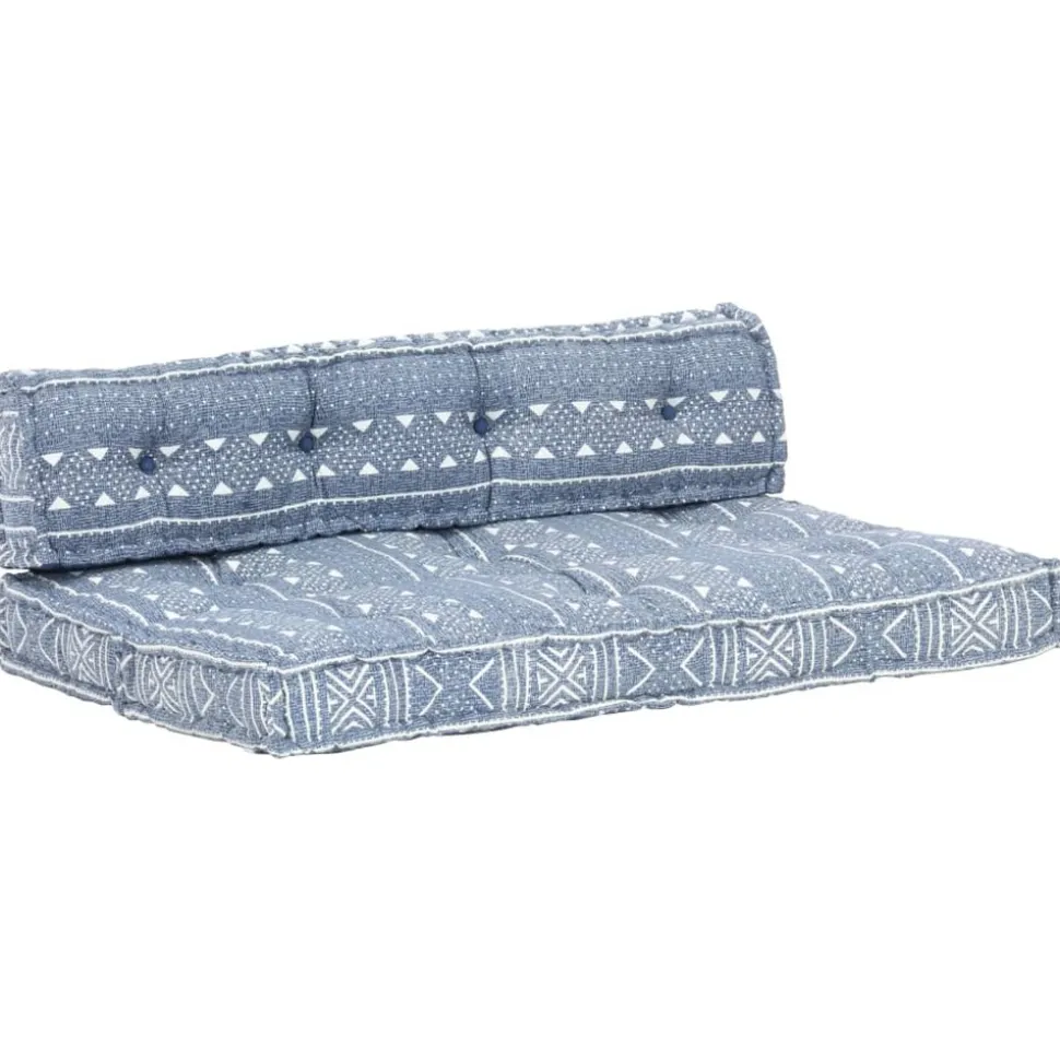 MAISON EXCLUSIVE - Coussin de canapé palette indigo tissu patchwork