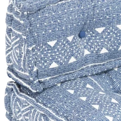 MAISON EXCLUSIVE - Coussin de canapé palette indigo tissu patchwork