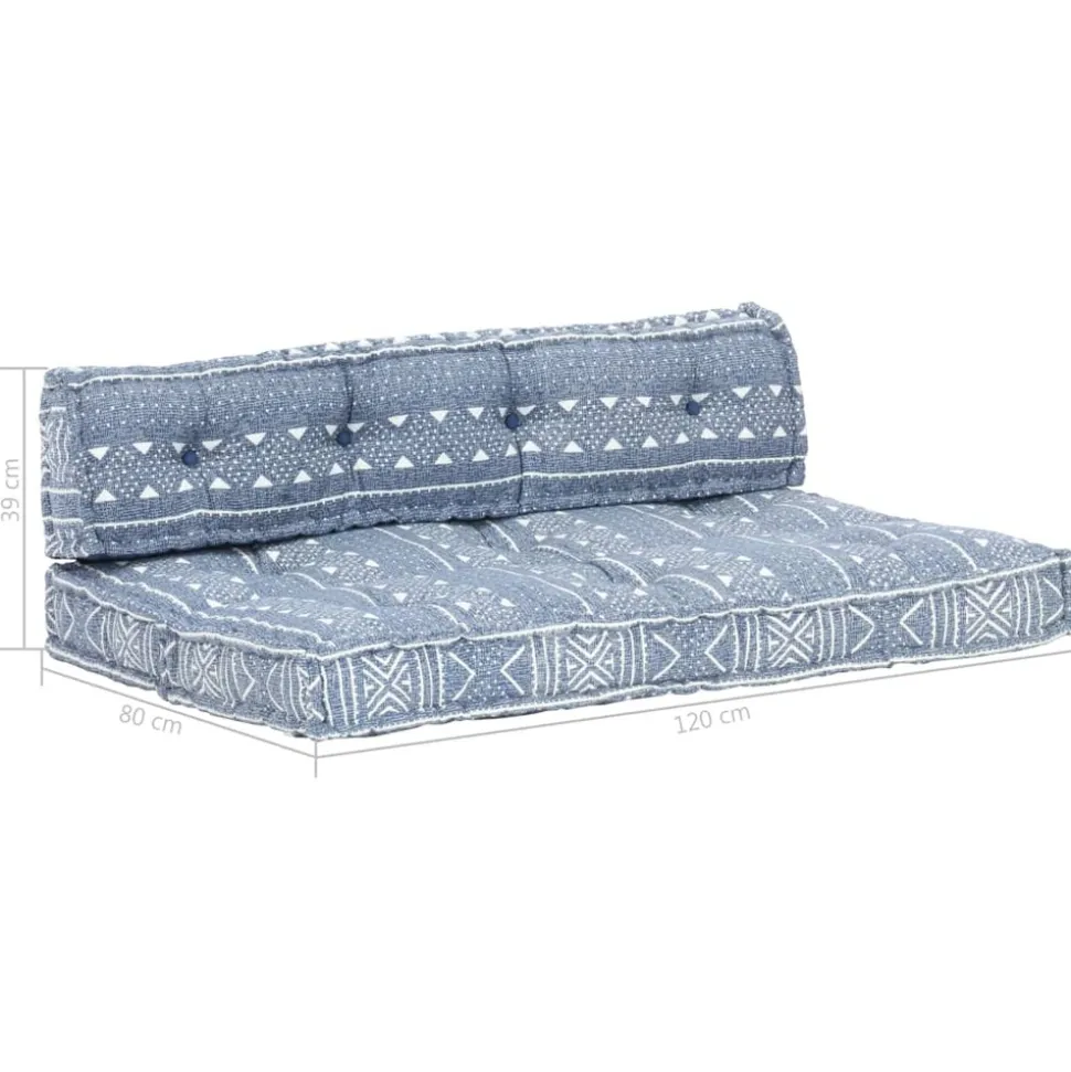MAISON EXCLUSIVE - Coussin de canapé palette indigo tissu patchwork