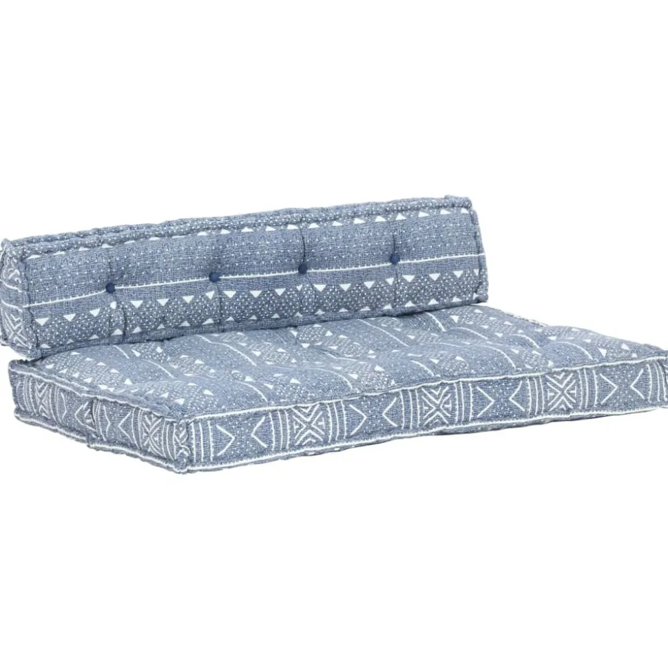 MAISON EXCLUSIVE - Coussin de canapé palette indigo tissu patchwork
