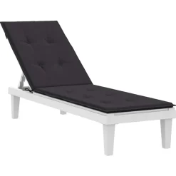 MAISON EXCLUSIVE - Coussin de chaise de terrasse noir (75+105)x50x4 cm
