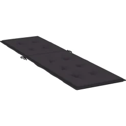 MAISON EXCLUSIVE - Coussin de chaise de terrasse noir (75+105)x50x4 cm