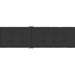 MAISON EXCLUSIVE - Coussin de chaise de terrasse noir (75+105)x50x4 cm