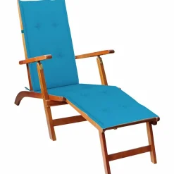 MAISON EXCLUSIVE - Coussin de chaise de terrasse bleu (75+105)x50x4 cm