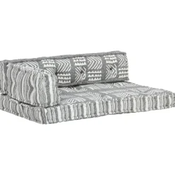 MAISON EXCLUSIVE - Coussin de canapé palette gris tissu patchwork