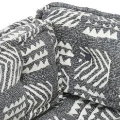 MAISON EXCLUSIVE - Coussin de canapé palette gris tissu patchwork