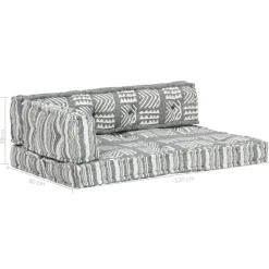 MAISON EXCLUSIVE - Coussin de canapé palette gris tissu patchwork