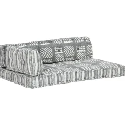 MAISON EXCLUSIVE - Coussin de canapé palette gris tissu patchwork