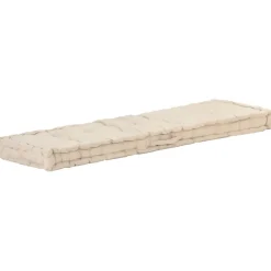 MAISON EXCLUSIVE - Coussin de plancher de palette coton 120x40x7 cm beige