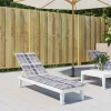 MAISON EXCLUSIVE - Coussin de chaise de terrasse carreaux gris (75+105)x50x4 cm