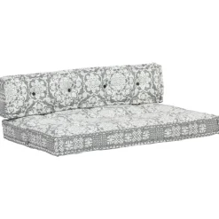 MAISON EXCLUSIVE - Coussin de canapé palette gris clair tissu patchwork