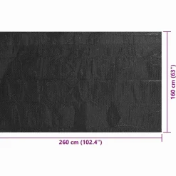 MAISON EXCLUSIVE - Couverture de piscine noir 260 x 160 cm pe