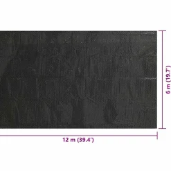 MAISON EXCLUSIVE - Couverture de piscine rectangulaire 1200x600 cm pe noir