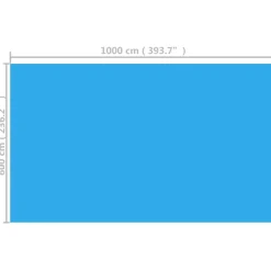 MAISON EXCLUSIVE - Couverture de piscine rectangulaire 1000x600 cm pe bleu
