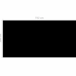 MAISON EXCLUSIVE - Couverture de piscine noir 732 x 366 cm pe