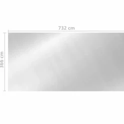 MAISON EXCLUSIVE - Couverture de piscine argenté 732x366 cm pe