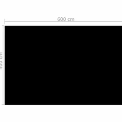 MAISON EXCLUSIVE - Couverture de piscine rectangulaire 600x400 cm pe noir