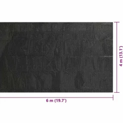 MAISON EXCLUSIVE - Couverture de piscine rectangulaire 600x400 cm pe noir