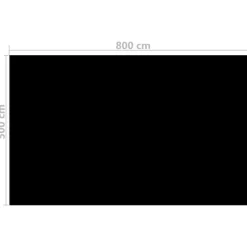 MAISON EXCLUSIVE - Couverture de piscine rectangulaire 800x500 cm pe noir