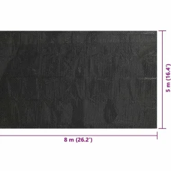 MAISON EXCLUSIVE - Couverture de piscine rectangulaire 800x500 cm pe noir