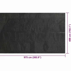 MAISON EXCLUSIVE - Couverture de piscine noir 975 x 488 cm pe