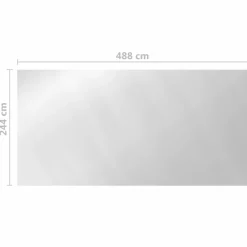 MAISON EXCLUSIVE - Couverture de piscine argenté 488x244 cm pe