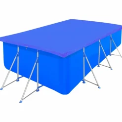 MAISON EXCLUSIVE - Couvertures de piscine 2 pcs pe rectangulaire 90 g/m² 400x207cm