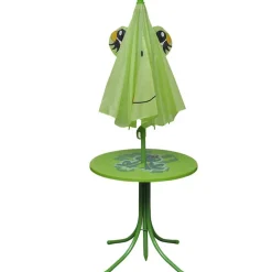 MAISON EXCLUSIVE - Ensemble de bistro avec parasol pour enfants 3 pcs vert