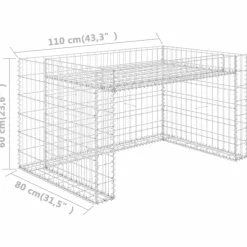 MAISON EXCLUSIVE - Garage tondeuse à gazon lit surélevé 110x80x60 cm fil en acier