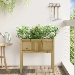 MAISON EXCLUSIVE - Jardinière avec pieds 70x31x70 cm bois de pin imprégné