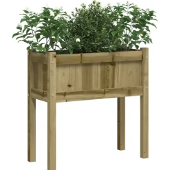 MAISON EXCLUSIVE - Jardinière avec pieds 70x31x70 cm bois de pin imprégné