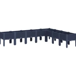 MAISON EXCLUSIVE - Jardinière avec pieds bleu gris 200x160x42 cm pp