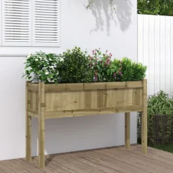 MAISON EXCLUSIVE - Jardinière avec pieds 110x31x70 cm bois de pin imprégné