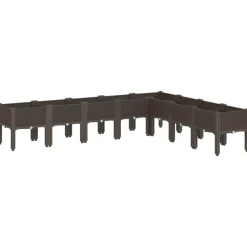 MAISON EXCLUSIVE - Jardinière avec pieds marron 200x160x42 cm pp
