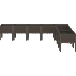 MAISON EXCLUSIVE - Jardinière avec pieds marron 200x160x42 cm pp